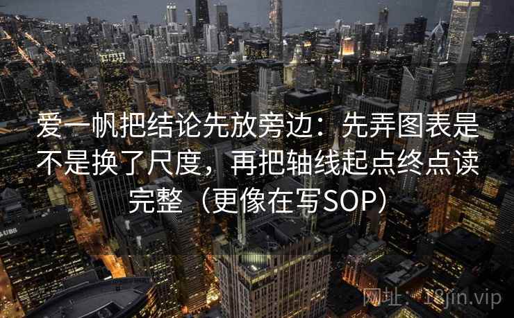 爱一帆把结论先放旁边：先弄图表是不是换了尺度，再把轴线起点终点读完整（更像在写SOP）